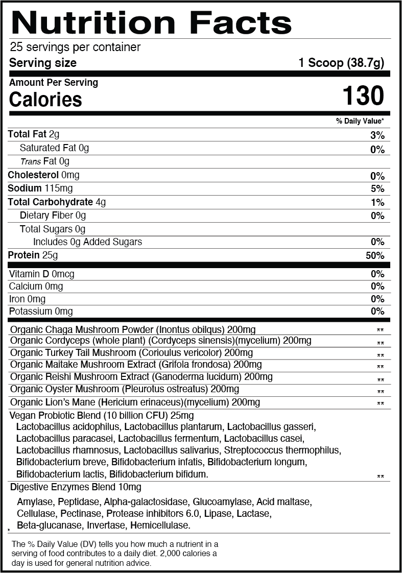 PERFORMANCE - Protein Powder with Functional Mushrooms